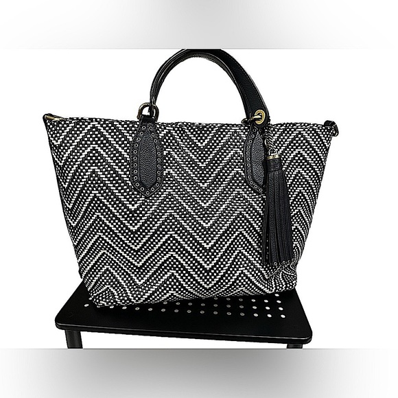 EUC-Michael Kors-Brooklyn Leather Woven Large Satchel - Picture 1 of 17